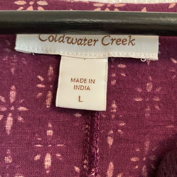 Coldwater Creek L Boho Embroidery Long Sleeve Tunic Top Blouse Bohemian UB-7 - Picture 6 of 10